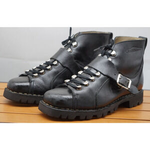 LADIES VINTAGE GALIBIER FRANCE JANNU BLACK LEATHER HIKING BOOTS size 6